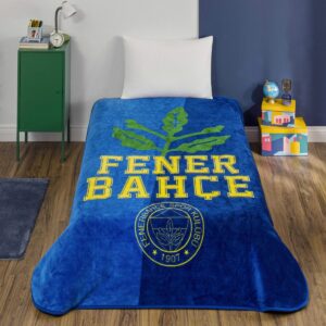 Taç Lisanslı Fenerbahçe Logo Tek Kişilik Battaniye