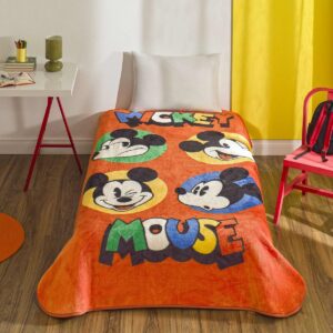 Taç Lisanslı Mickey Mouse Nice Tek Kişilik Battaniye